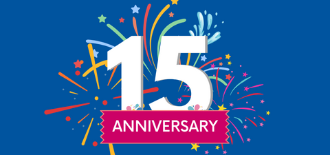 15-year anniversary graphic