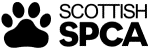 A black and white Scottish SPCA logo